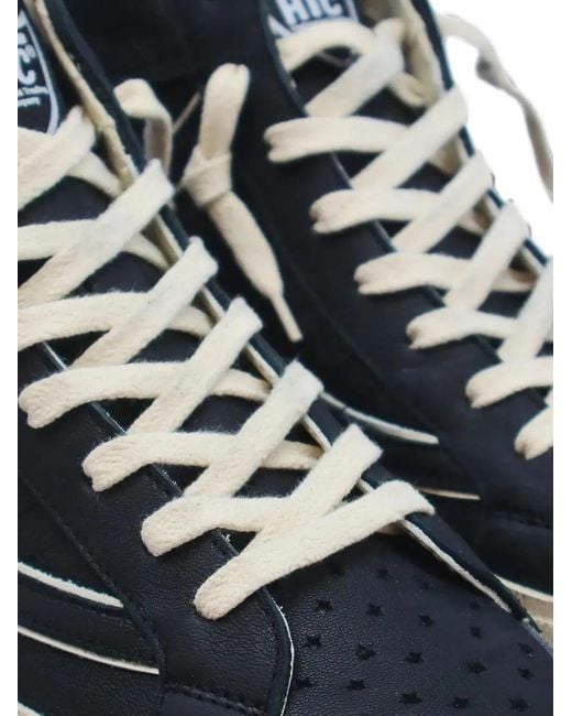 HTC Black Vipers Distressed Leather Sneakers