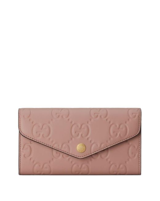 Gucci Pink GG Continental Brieftasche