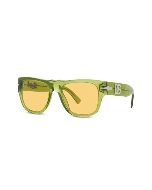 Persol Yellow Rectangle-Frame Sunglasses for men