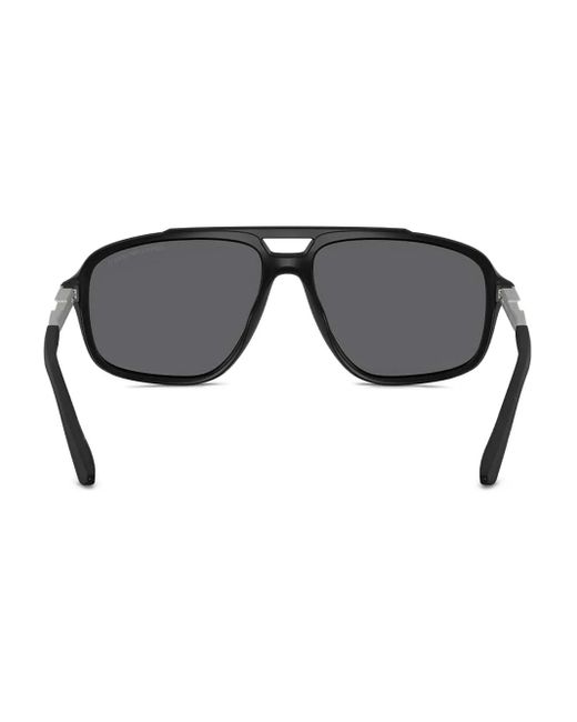 Emporio Armani Sonnenbrille Mit Eckigem Gestell in Black für Herren