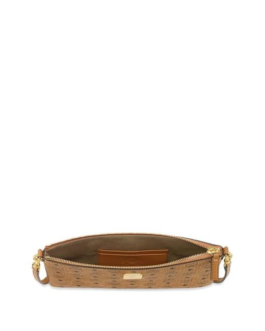 MCM Brown Visetos Aren Crossbody Pouch