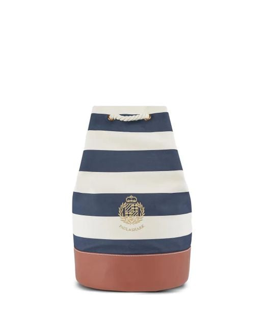 Paul & Shark Blue Striped Backpack for men