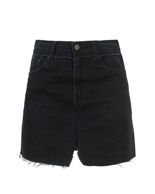 Vetements Black Asymmetric-Hem Denim Mini Skirt