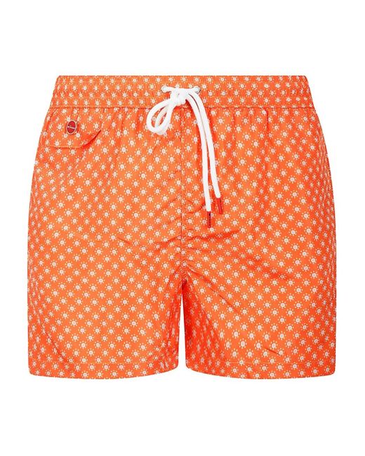 Kiton Orange Swimsuit for men