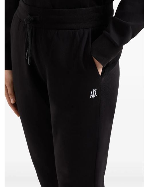 ARMANI EXCHANGE Black Logo Trousers