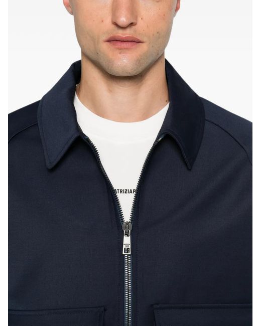 Patrizia Pepe Blue Racing Wool-Blend Jacket for men