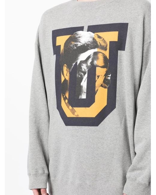 Undercover Gray Graphic-Print Sweatshirt for men