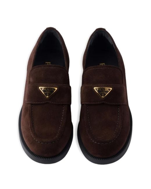 Prada Brown Loafer Leder
