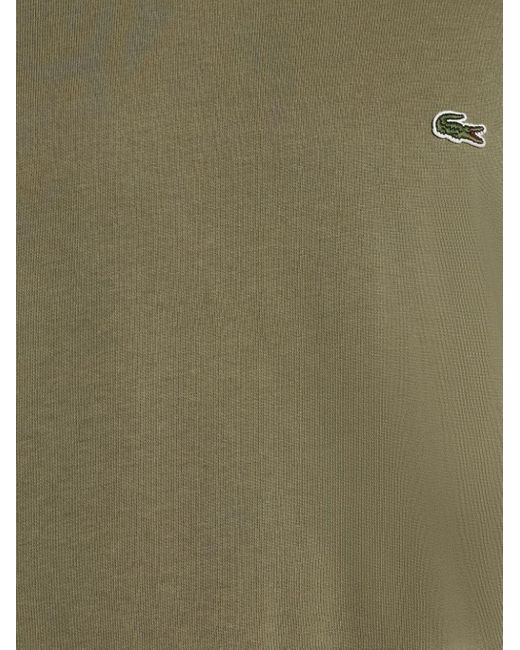 Lacoste Green Logo-patch Cotton T-shirt for men
