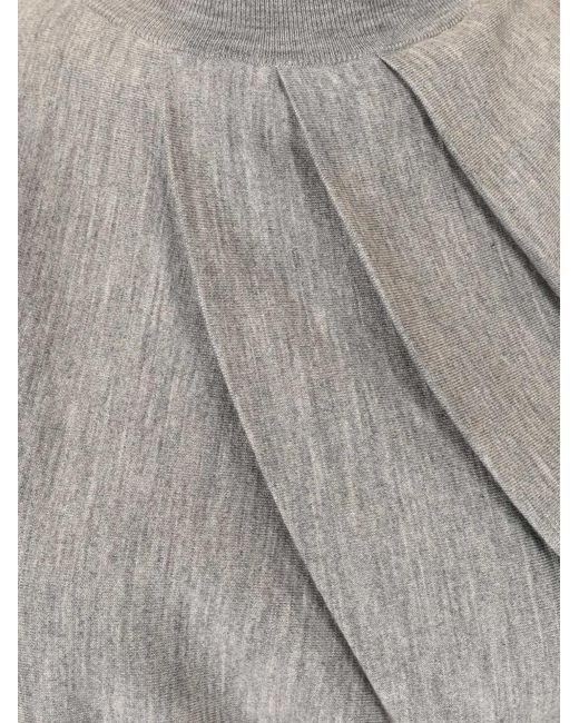 Pull À Design Drapé Givenchy en coloris Gray