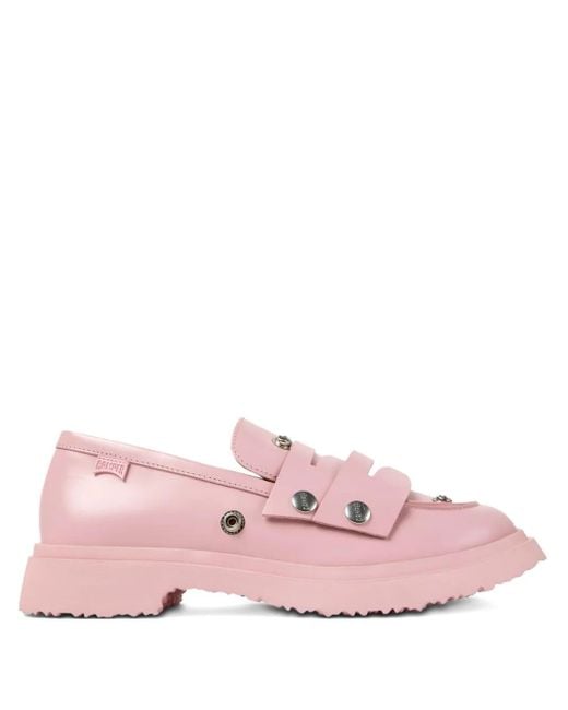 Camper Pink Walden Twins Leather Loafers