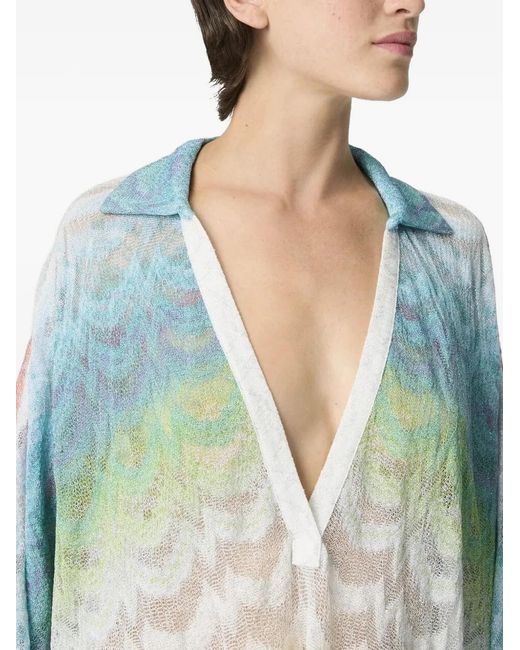 Missoni Blue Caftan À Col V