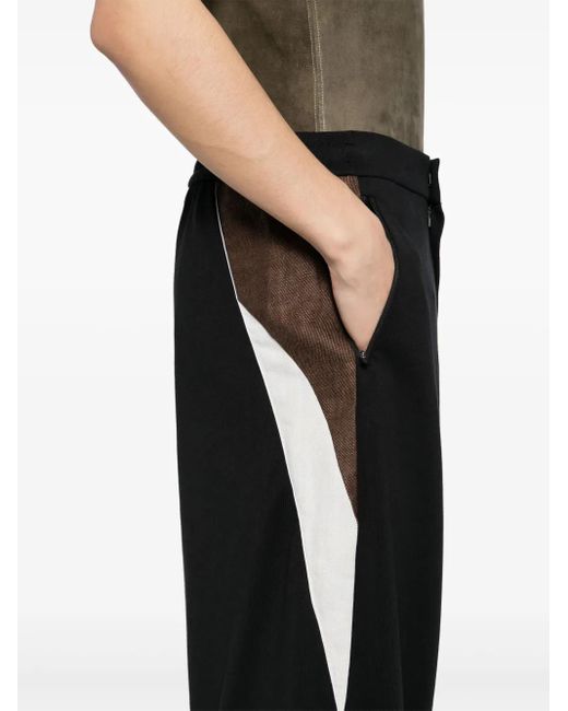 CROQUIS Gebreide Broek Met Zijstreep in het Black voor heren