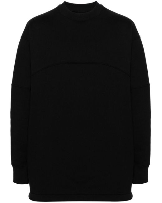 Jil Sander Black Panelled Cotton Sweatshirt for men