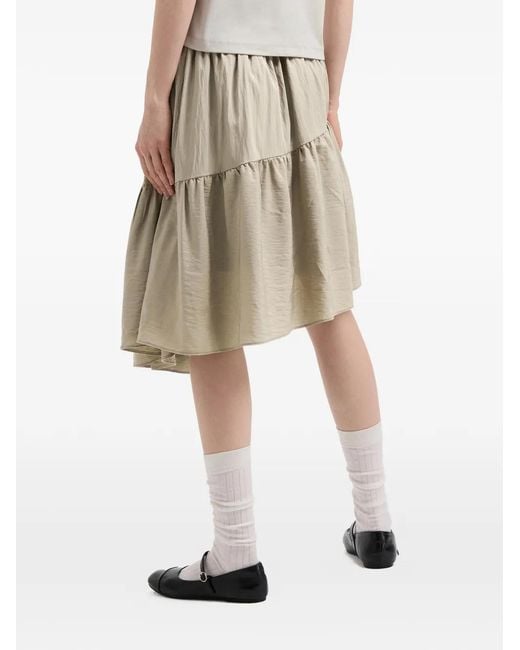 B+ AB Natural Ruffled Asymmetric Skirt