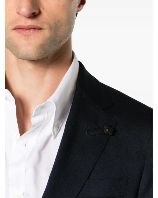 Lardini Einreihiger Anzug Mit Anstecknadel in Blue für Herren