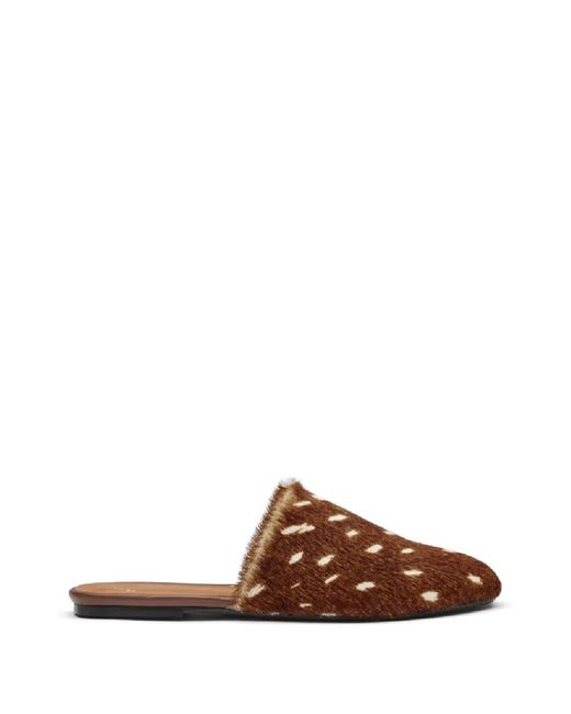 Atp Atelier Brown Mules Forcola À Imprimé Animalier