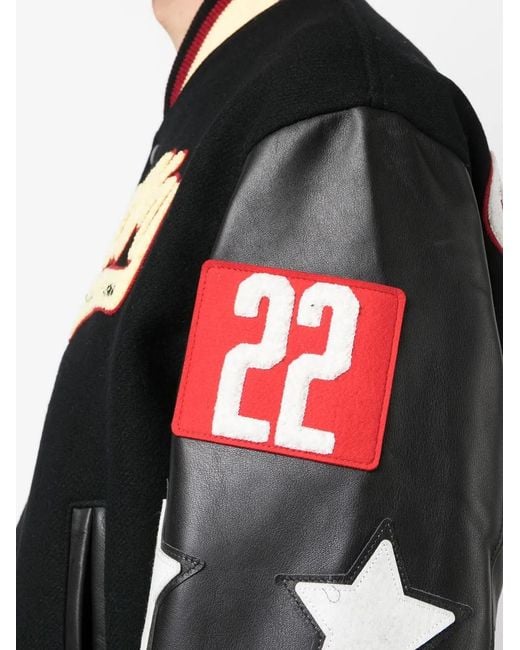 AWAKE NY Black Lion-Patch Sport Jacket for men