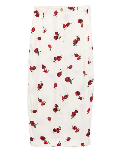 Falda larga Lucian Khaite de color White
