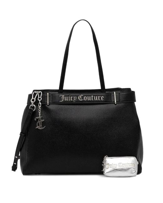 Juicy Couture Black Jasmine Logo-Charm Satchel