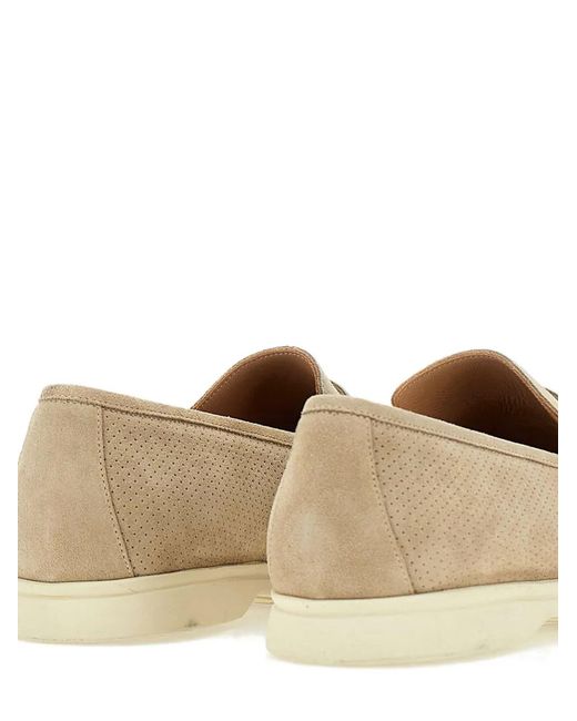 Duca Degli Abruzzi Natural Piero1 Suede Loafers for men