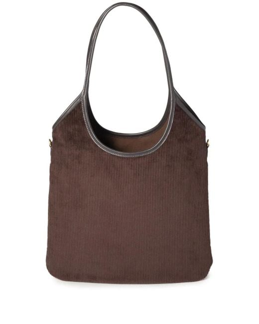 Miu Miu Brown Ivy Corduroy-Logo Shoulder Bag