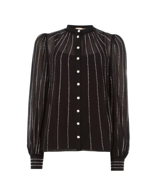 Temperley London Black Villanelle Rhinestone Shirt
