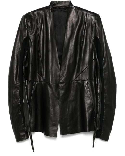 Rick Owens Black Strutter Leather Jacket