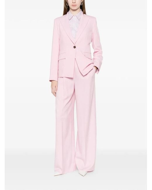 Marella Pink Pocket Single-Breasted Blazer
