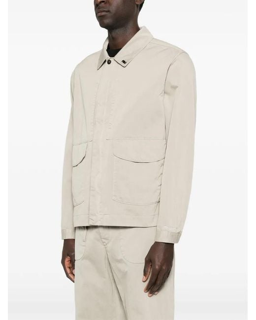 Massimo Osti Studio White Logo-Patch Pocket Jacket for men