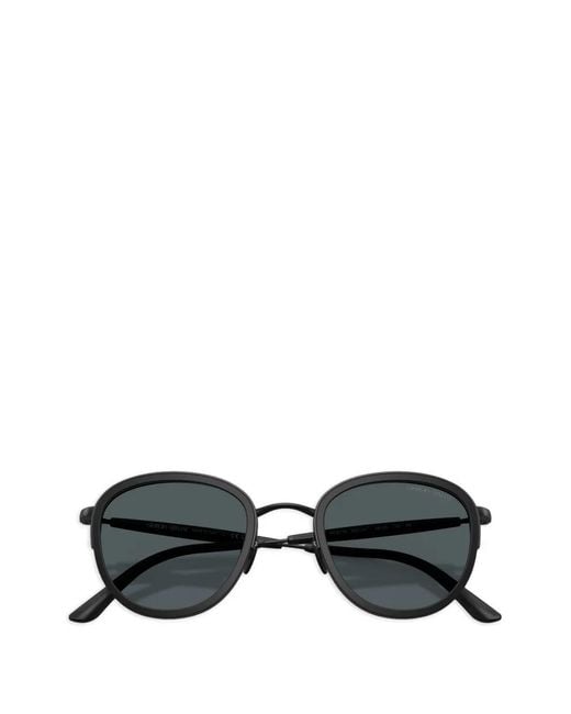 Giorgio Armani Black Round-Frame Sunglasses for men