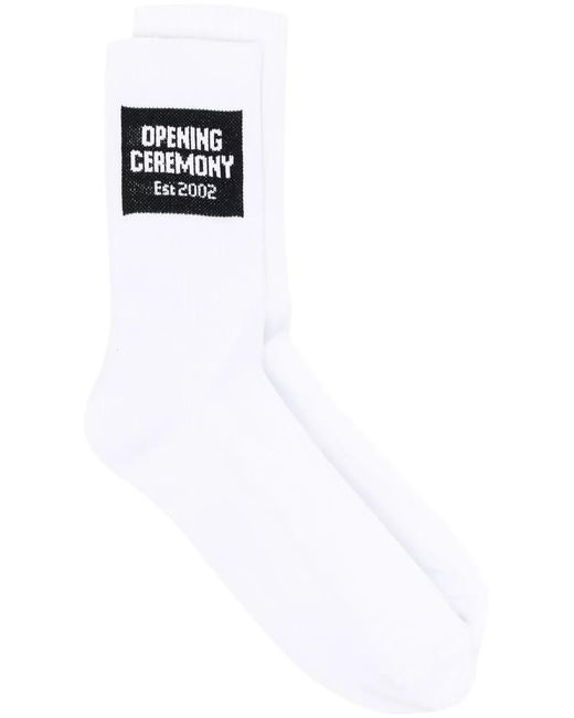Opening Ceremony White Box Logo Socks