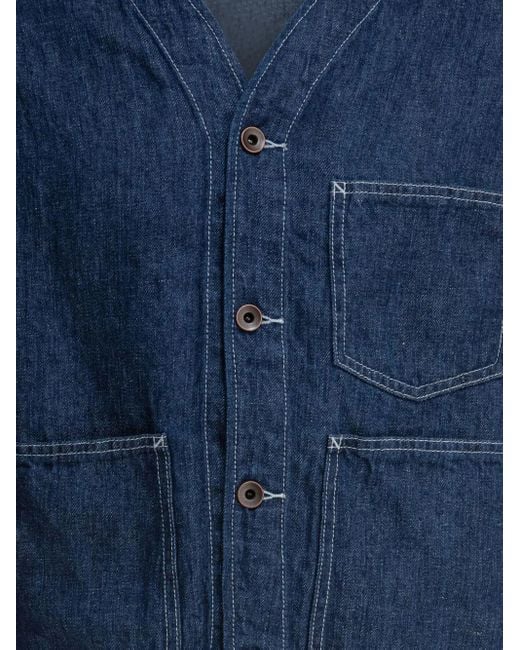 Veste En Jean À Manches Raglan Beams Plus pour homme en coloris Blue