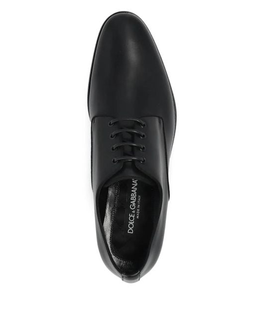 Dolce & Gabbana Black Leather Oxford Shoes