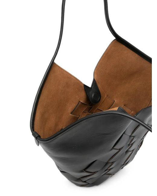 Hereu Black Coloma Leather Shoulder Bag