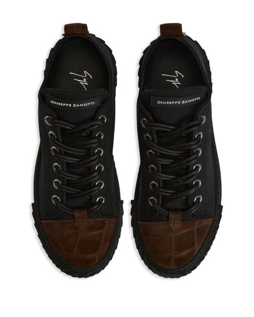 Giuseppe Zanotti Black Blabber Panelled Sneakers for men