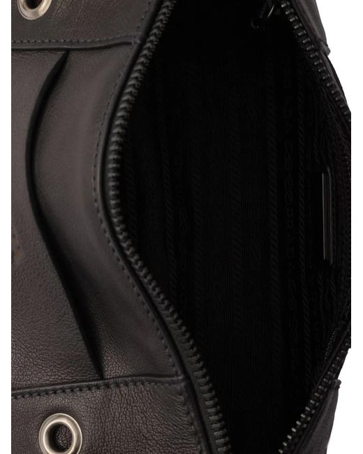 Borsa A Spalla Con Occhielli di Prada in White da Uomo
