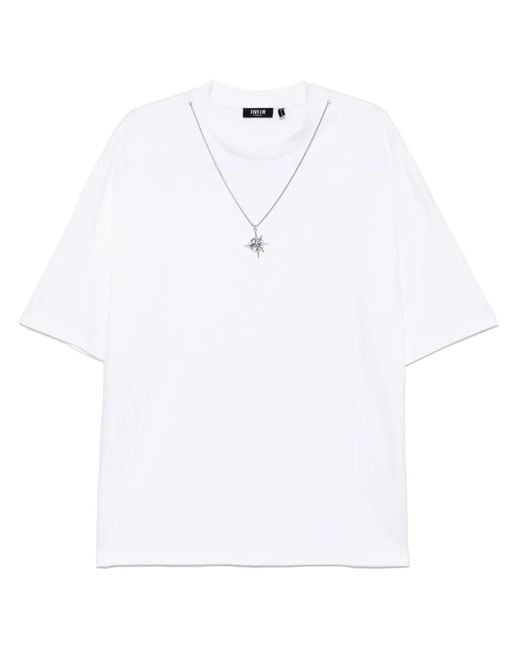 FIVE CM White Chain T-Shirt for men