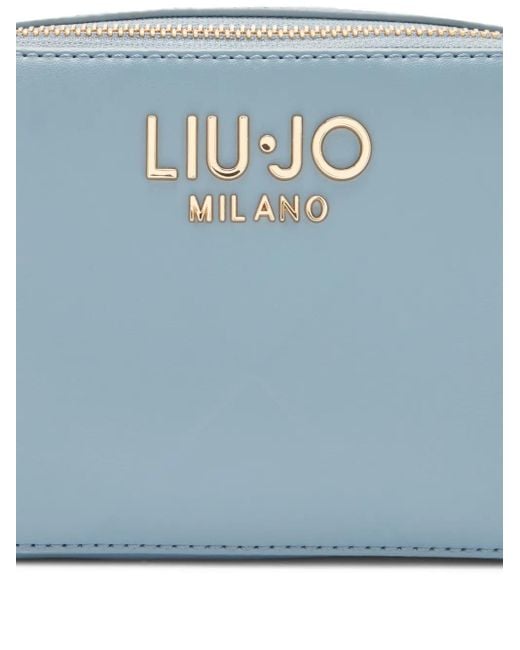 Liu Jo Blue Diamond-Pattern Cross Body Bag