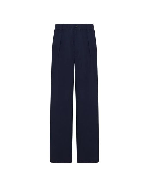 Giorgio Armani Blue Pleated Trousers for men