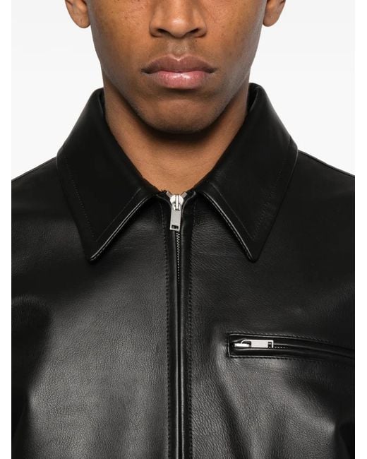 Jil Sander Black Zip-Up Jacket for men