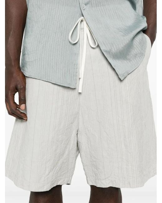 Forme D'expression White Striped Shorts for men