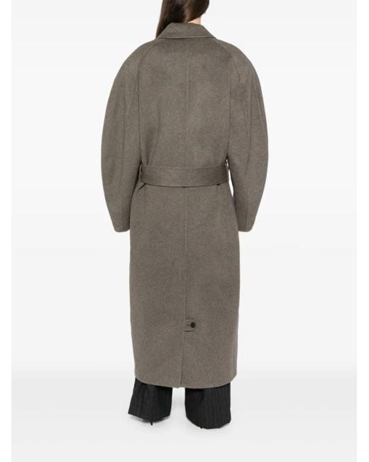 Jacquemus Gray Double-Breasted Belt Coat
