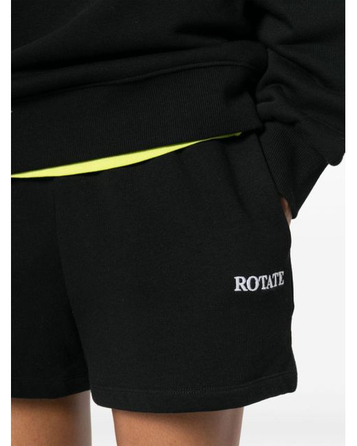 Pantalones cortos de chándal con logo ROTATE BIRGER CHRISTENSEN de color Black