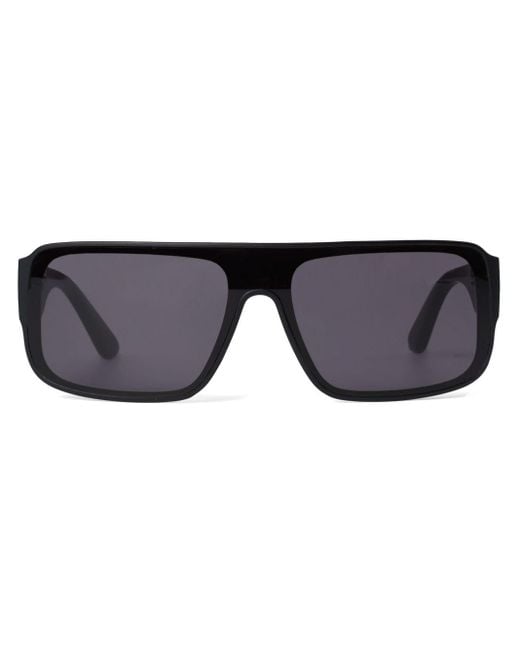 Karl Lagerfeld Black Logo plaque Rectangle frame Sunglasses for men
