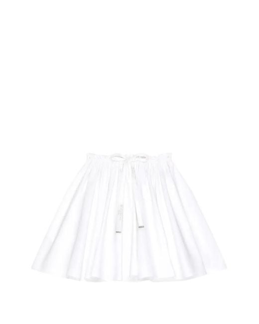 Givenchy White Drawstring Mini Pleated Skirt