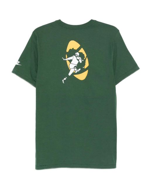 Nike Green Graphic-Print T-Shirt for men