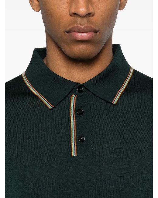 Paul Smith Green Trim Polo Shirt for men
