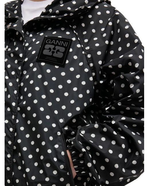 Ganni Black Recycled Polyamide Jacket