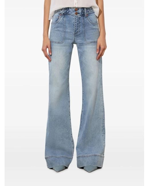 Alice + Olivia Blue Juno Braided Jeans